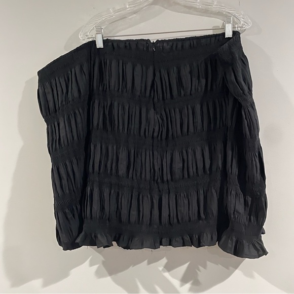 Pretty Little Thing Wrap Mini Skirt & Beach Cover-Up, Black, Plus Size, Vacation - Picture 7 of 8